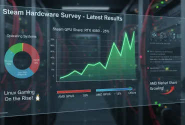 Steam: RTX 4060 domina tra le GPU, AMD e Linux in crescita