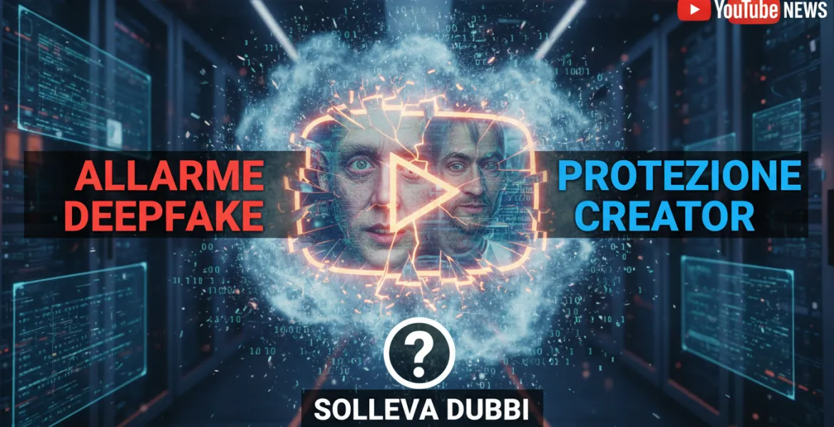 YouTube: Allarme deepfake, ma la protezione dei creator solleva dubbi
