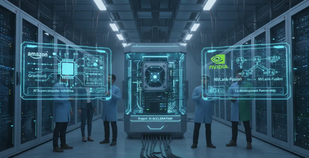 Amazon e NVIDIA: Supercomputer AI in arrivo con Graviton5 e NVLink fusion