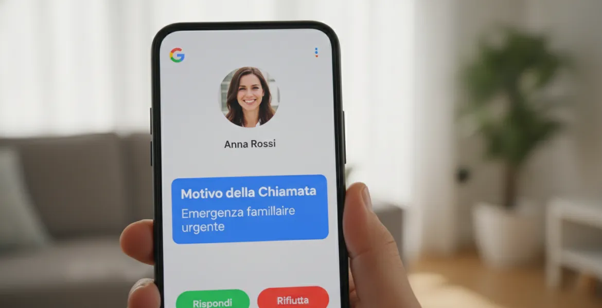 Google rivoluziona le chiamate Android: Arriva 'Motivo della Chiamata' per non perdere più chiamate importanti