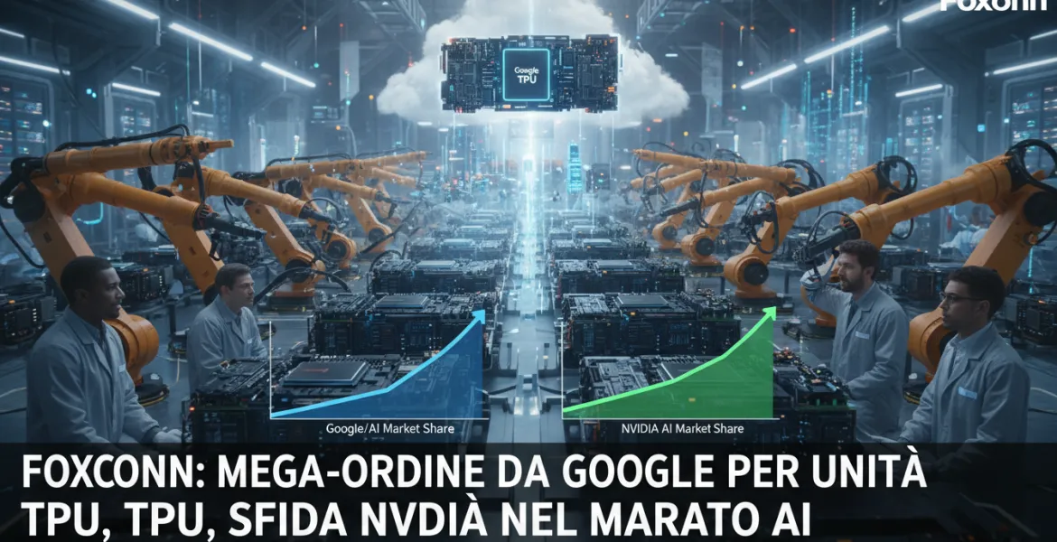 Foxconn: Mega-Ordine da Google per Unità TPU, Sfida NVIDIA nel mercato AI