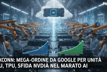 Foxconn: Mega-Ordine da Google per Unità TPU, Sfida NVIDIA nel mercato AI