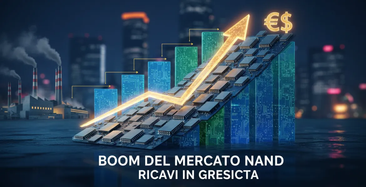 Boom del Mercato NAND: I ricavi dei produttori di memorie flash in forte crescita