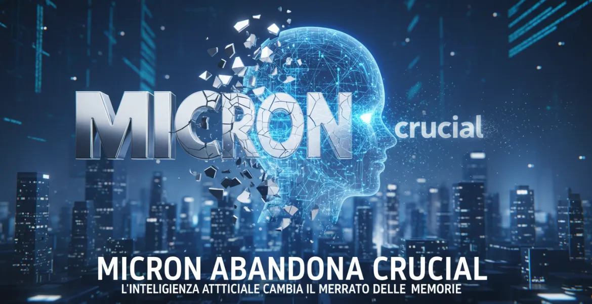 Micron abbandona Crucial: l'Intelligenza Artificiale cambia il mercato delle memorie