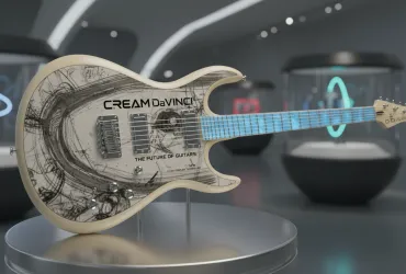 La chitarra del futuro è qui: Cream DaVinci cambia look con un display E Ink