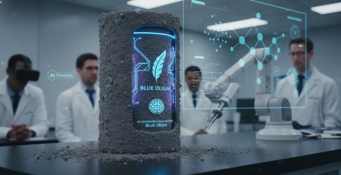 Blue Origin e l'IA creano una 'batteria' dalla polvere lunare