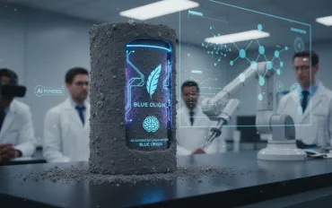 Blue Origin e l'IA creano una 'batteria' dalla polvere lunare