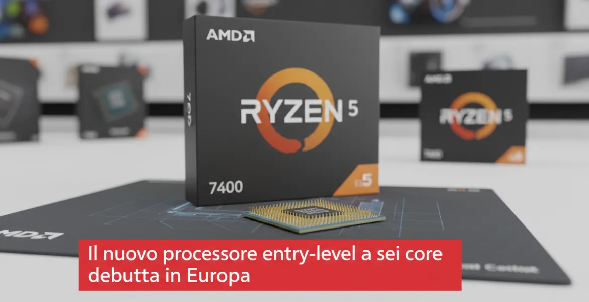 AMD Ryzen 5 7400: Il nuovo processore entry-level a sei core debutta in Europa