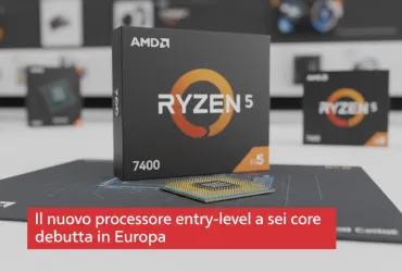 AMD Ryzen 5 7400: Il nuovo processore entry-level a sei core debutta in Europa