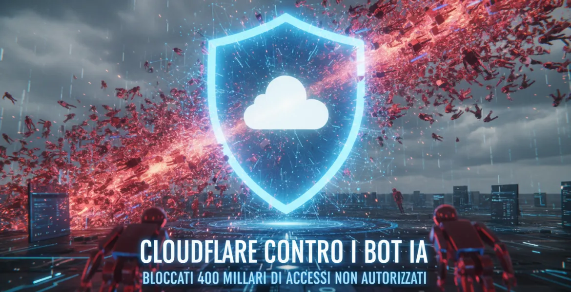 Cloudflare contro i bot IA: bloccati 400 miliardi di accessi non autorizzati