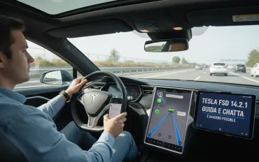 Tesla FSD 14.2.1: Guida e chatta, è davvero possibile