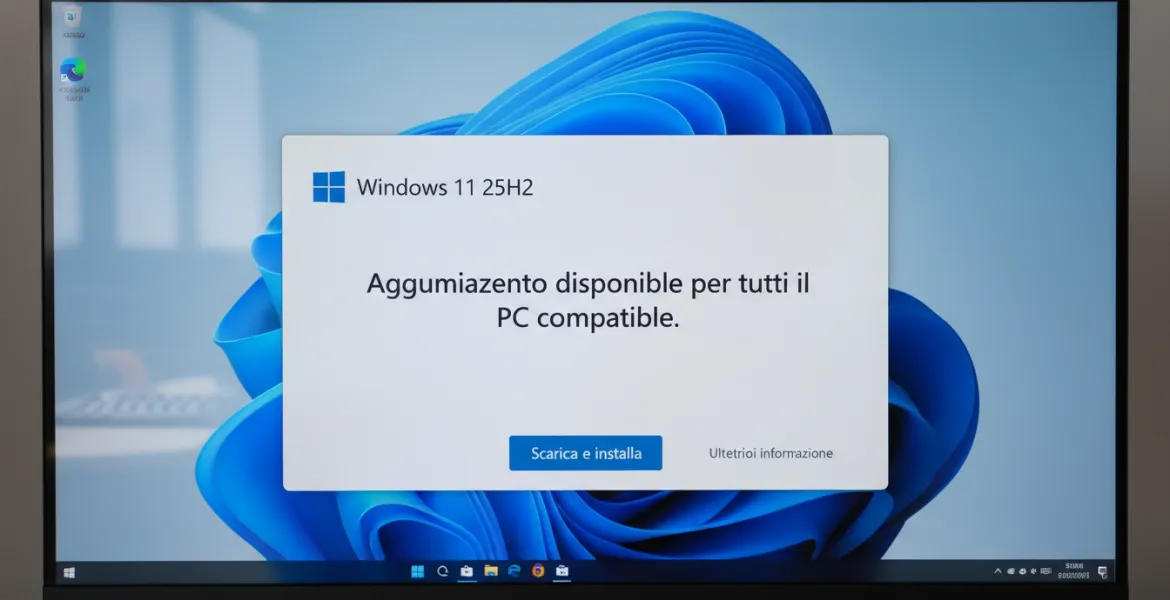 Windows 11 25H2: Aggiornamento disponibile per tutti i PC compatibili