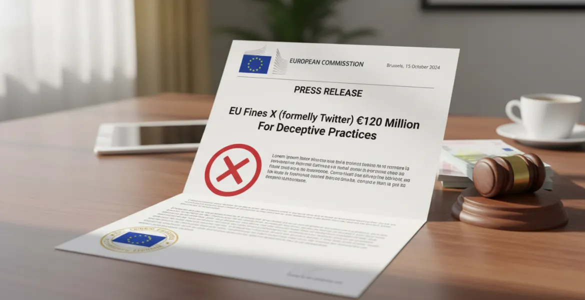 UE Multa X (ex Twitter) per 120 milioni di euro per pratiche ingannevoli