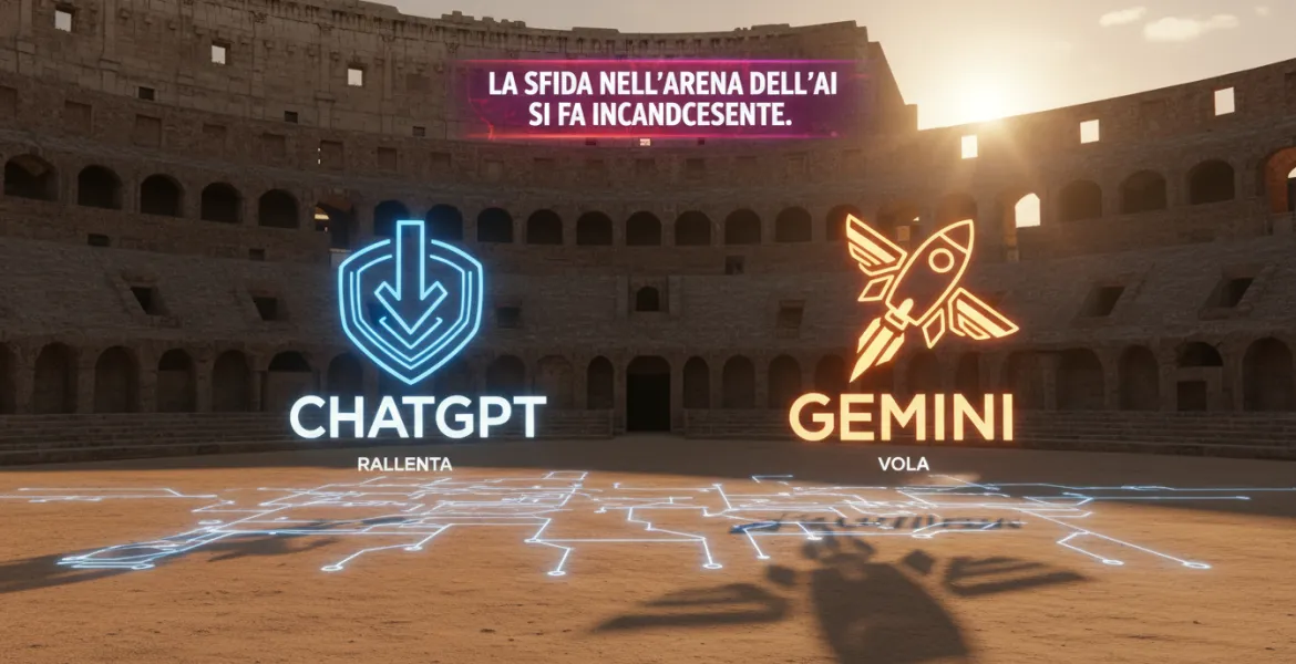ChatGPT rallenta, Gemini vola: la sfida nell'arena dell'AI si fa incandescente