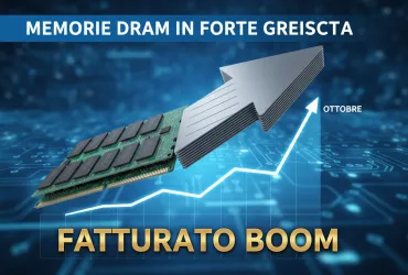 Memorie DRAM in forte crescita: boom di fatturato ad ottobre
