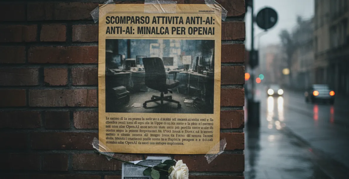 Scomparso attivista anti-AI: minaccia per OpenAI