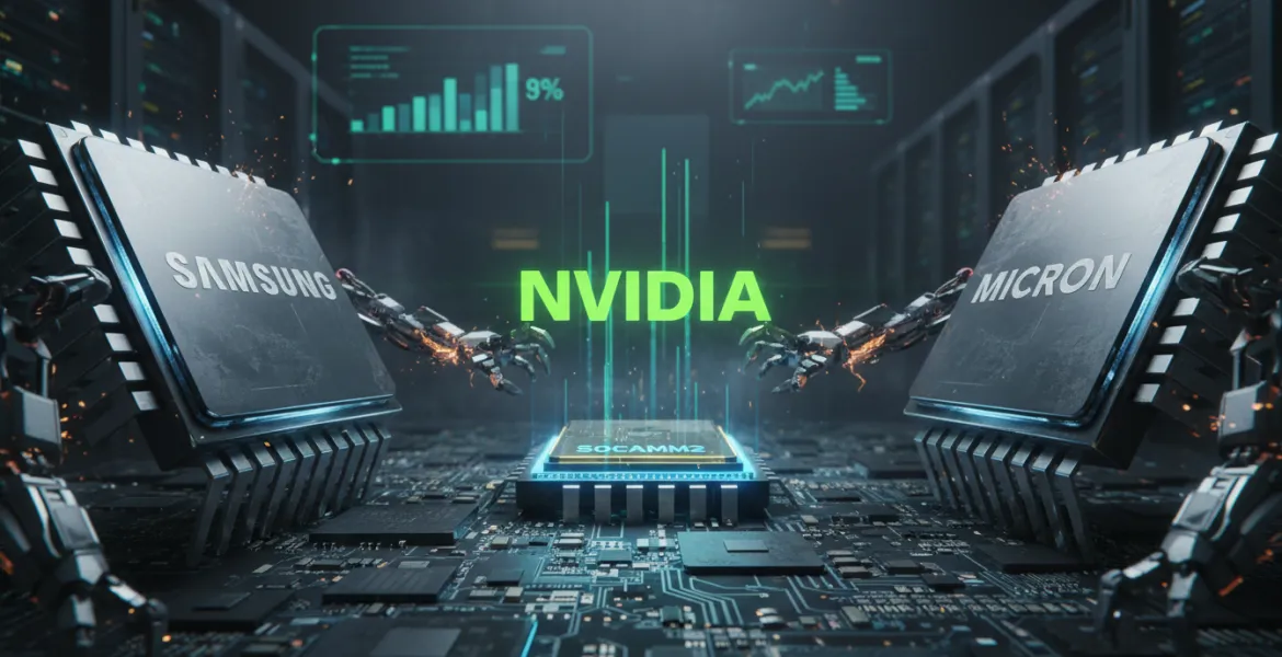 Samsung sfida SK Hynix e Micron per la fornitura di memorie SOCAMM2 a Nvidia