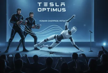Tesla Optimus: il robot cade durante la presentazione, svelato il segreto del controllo umano