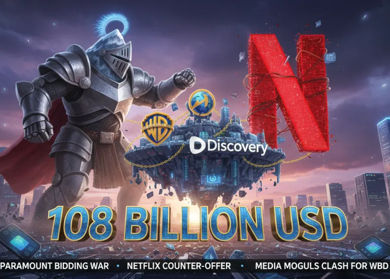 Guerra tra colossi media: Paramount sfida Netflix per Warner Bros. Discovery con un'offerta da 108 miliardi