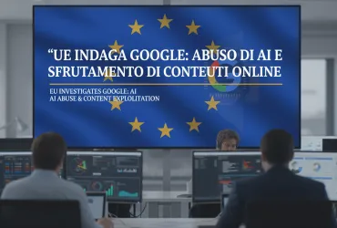 UE indaga Google: Abuso di AI e sfruttamento di contenuti online