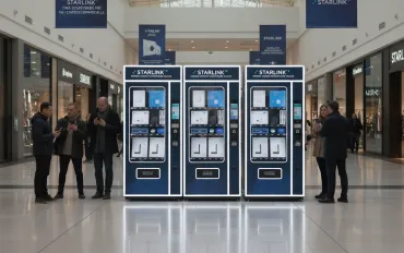 Starlink sbarca nei centri commerciali: distributori automatici per kit satellitari
