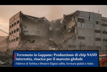 Terremoto in Giappone: Produzione di chip NAND interrotta, rischio per il mercato globale