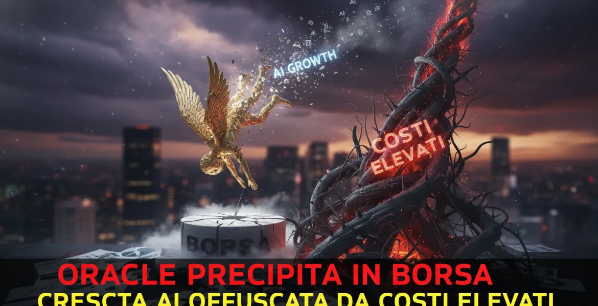 Oracle precipita in Borsa: Crescita AI offuscata da costi elevati