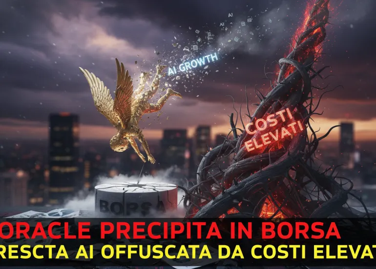Oracle precipita in Borsa: Crescita AI offuscata da costi elevati