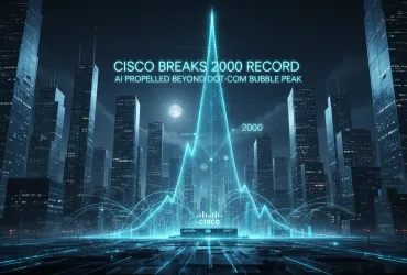 Cisco infrange il record del 2000: L'AI la spinge oltre il picco della bolla dot-com