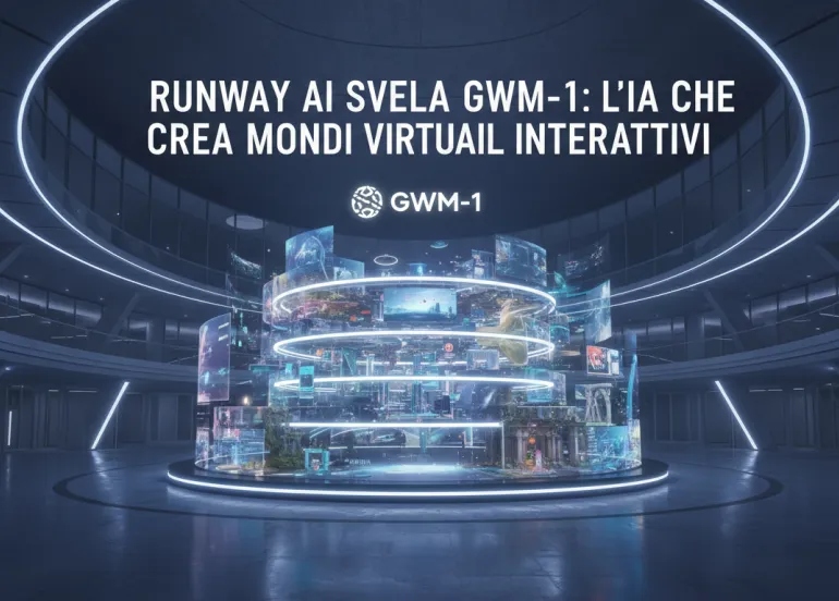 Runway AI svela GWM-1: l'IA che crea mondi virtuali interattivi
