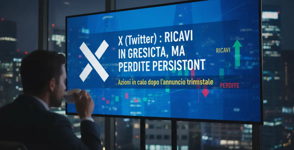 X (Twitter) di Elon Musk: Ricavi in crescita, ma perdite persistono