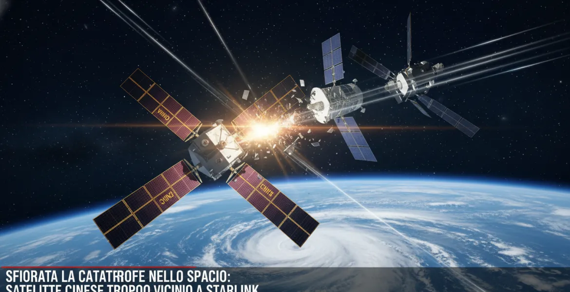 Sfiorata la catastrofe nello spazio: satellite cinese troppo vicino a Starlink