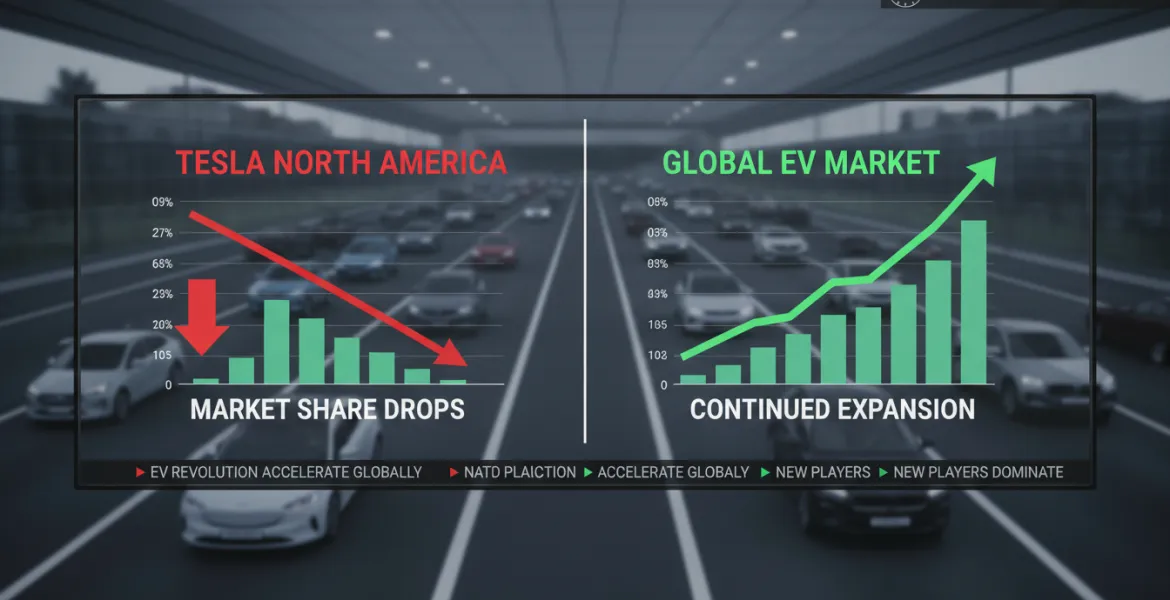 Tesla perde terreno in Nord America: il mercato globale delle auto elettriche continua a crescere