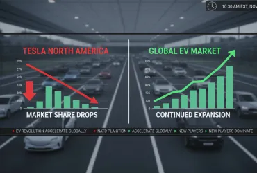 Tesla perde terreno in Nord America: il mercato globale delle auto elettriche continua a crescere
