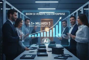 Boom di vendite per gli SSD enterprise: il mercato supera i 6,5 miliardi di dollari grazie all'IA