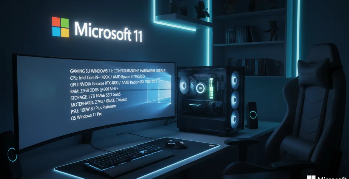 Gaming su Windows 11: Microsoft svela la configurazione hardware ideale