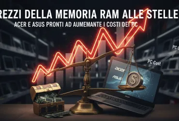 Prezzi della memoria RAM alle stelle: Acer e Asus pronti ad aumentare i costi dei PC
