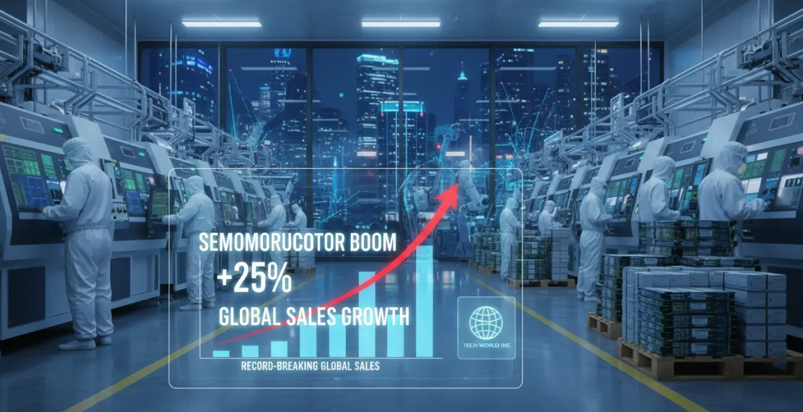 Boom nel settore dei semiconduttori: vendite globali in crescita record