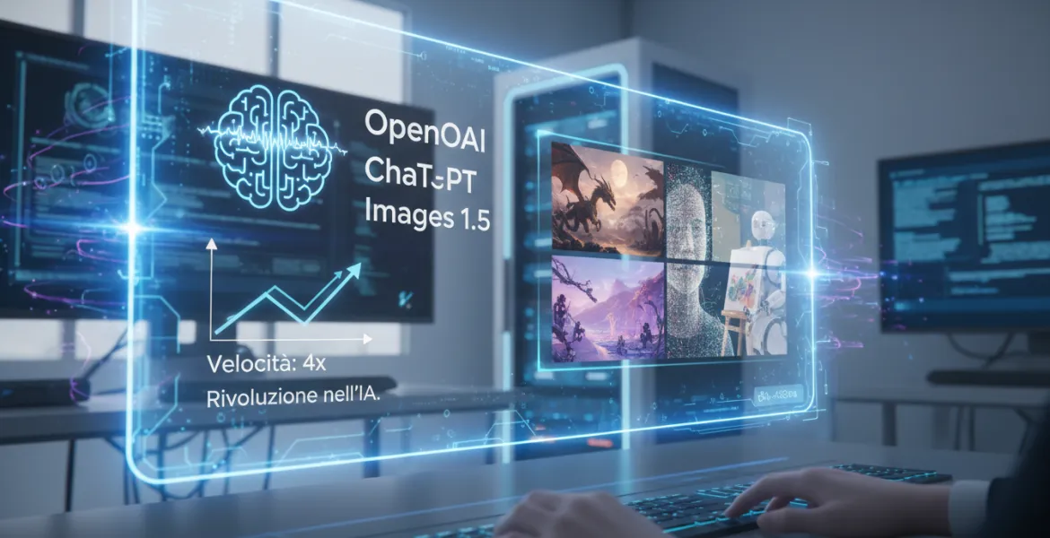 Rivoluzione nell'IA: OpenAI lancia ChatGPT Images 1.5, velocità quadruplicata