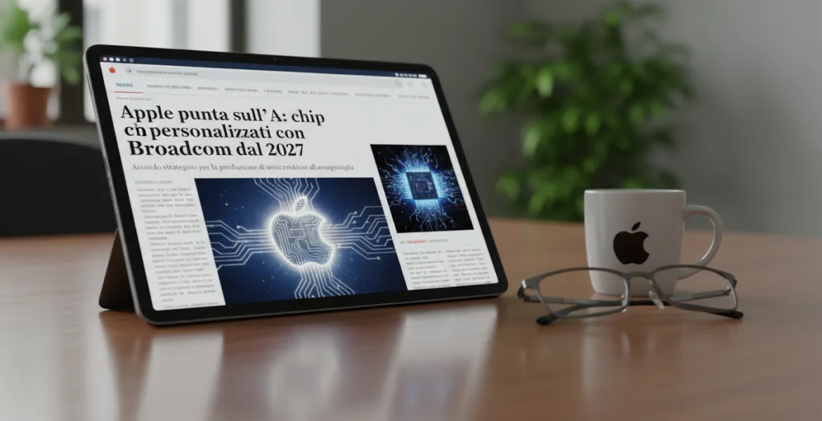 Apple punta sull'IA: chip personalizzati con Broadcom dal 2027