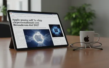 Apple punta sull'IA: chip personalizzati con Broadcom dal 2027