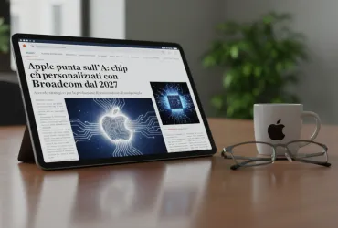 Apple punta sull'IA: chip personalizzati con Broadcom dal 2027