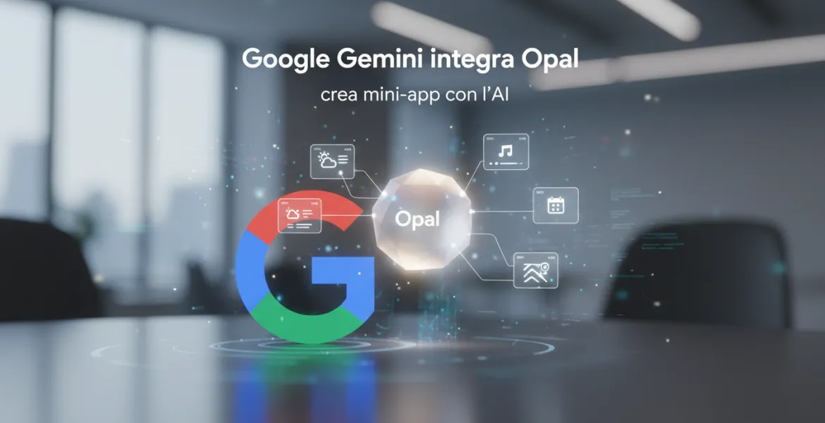 Google Gemini integra Opal: crea mini-app con l'AI