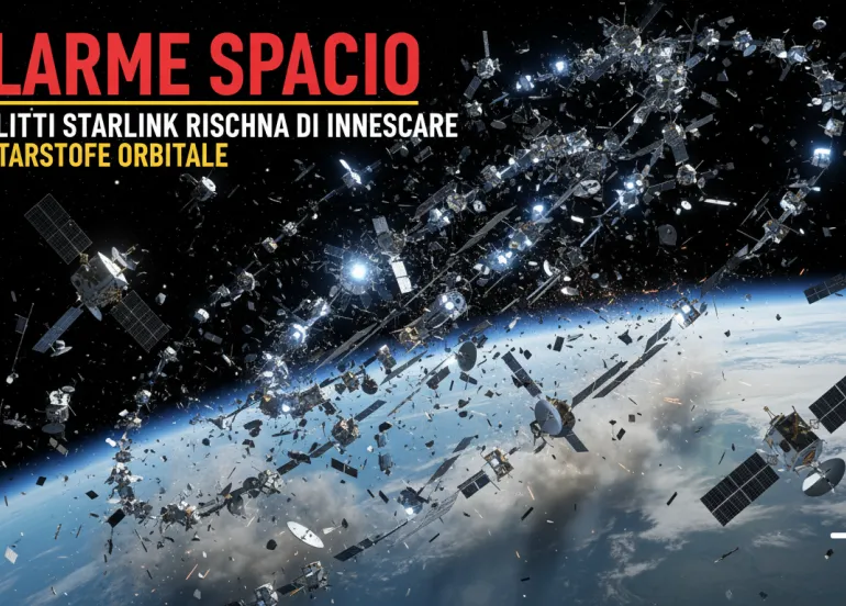 Allarme Spazio: i satelliti Starlink rischiano di innescare una catastrofe orbitale