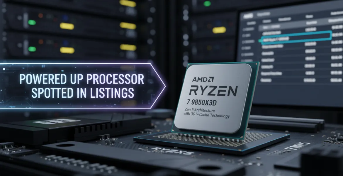 AMD Ryzen 7 9850X3D: Il processore potenziato avvistato nei listini