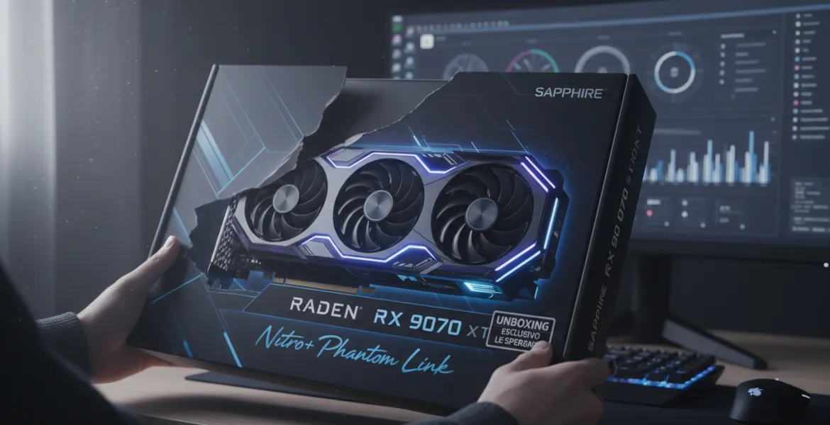 Sapphire Radeon RX 9070 XT Nitro+ Phantom Link: Unboxing esclusivo riaccende le speranze