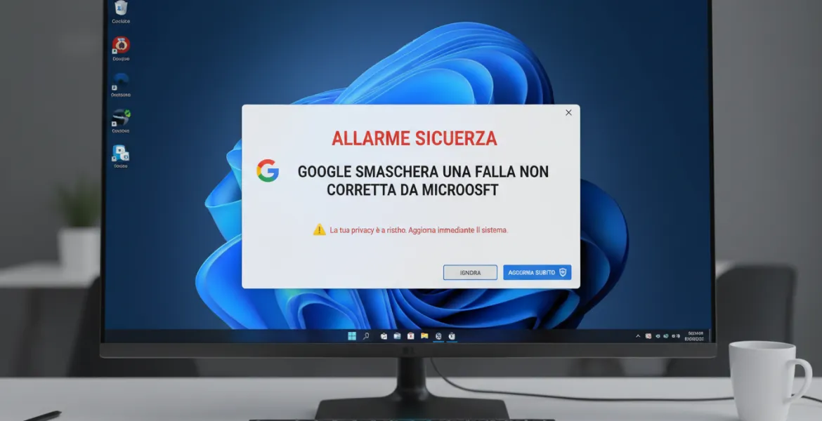 Allarme sicurezza su Windows 11: Google smaschera una falla non corretta da Microsoft