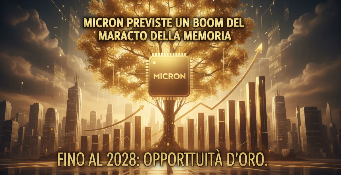 Micron prevede un boom del mercato della memoria fino al 2028: opportunità d'oro
