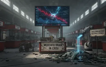 Mercato DRAM in crisi: l'intelligenza artificiale prosciuga le risorse