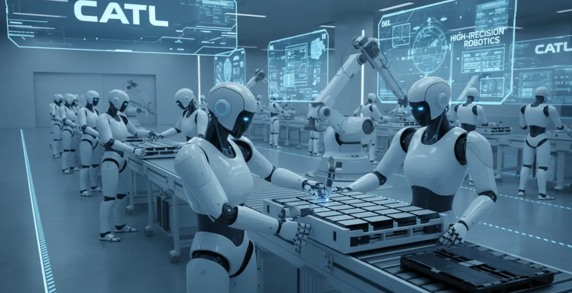 CATL rivoluziona la produzione di batterie con robot umanoidi ad alta precisione